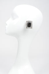 Recess Los Angeles Vintage Old Hollywood Smoky Quartz Crystal Earrings