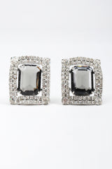 Recess Los Angeles Vintage Old Hollywood Smoky Quartz Crystal Earrings