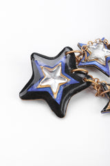 Recess Los Angeles Vintage Unsigned Milky Way Star Chandelier Clip Earrings