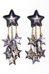 Recess Los Angeles Vintage Unsigned Milky Way Star Chandelier Clip Earrings