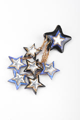 Recess Los Angeles Vintage Unsigned Milky Way Star Chandelier Clip Earrings