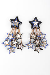 Recess Los Angeles Vintage Unsigned Milky Way Star Chandelier Clip Earrings