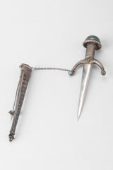 Recess Los Angeles Vintage Unsigned Sterling Silver Mexico Swashbuckling Sword Pin Brooch