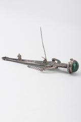 Recess Los Angeles Vintage Unsigned Sterling Silver Mexico Swashbuckling Sword Pin Brooch
