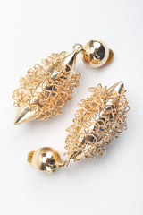 Recess Los Angeles Vintage Gold Wire Wrap Shell Drop Earrings