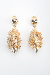 Recess Los Angeles Vintage Gold Wire Wrap Shell Drop Earrings