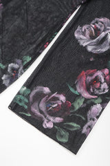 Recess Designer Consignment Vintage Goth 90s Sheer Floral Painted Mesh Dress Los Angeles resale