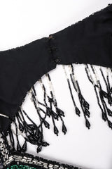 Recess Los Angeles Vintage Beaded Stars Backless Fringe Gown
