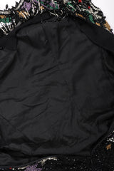 Recess Los Angeles Vintage Beaded Stars Backless Fringe Gown