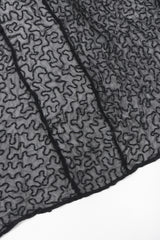 Recess Los Angeles Vintage Beaded Stars Backless Fringe Gown