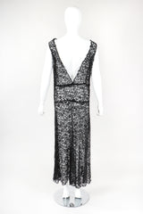 Recess Designer Consignment Vintage Sheer Embroidery Lace Over Dress Los Angeles Resale