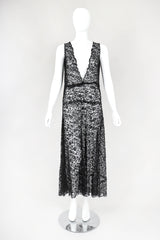 Recess Designer Consignment Vintage Sheer Embroidery Lace Over Dress Los Angeles Resale