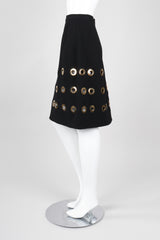 Recess Los Angeles Vintage Wool Gold Grommet Circle Hardware Skirt