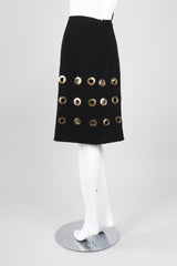 Recess Los Angeles Vintage Wool Gold Grommet Circle Hardware Skirt