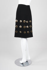 Recess Los Angeles Vintage Wool Gold Grommet Circle Hardware Skirt