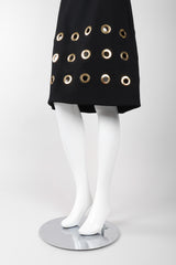 Recess Los Angeles Vintage Wool Gold Grommet Circle Hardware Skirt
