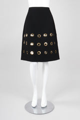 Recess Los Angeles Vintage Wool Gold Grommet Circle Hardware Skirt