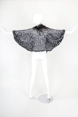 Recess Designer Consignment Vintage Sheer Sequin Ostrich Feather Batwing Jacket Los Angeles Resale