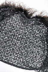 Recess Designer Consignment Vintage Sheer Sequin Ostrich Feather Batwing Jacket Los Angeles Resale