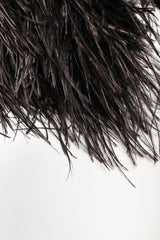 Recess Los Angeles Designer Consignment Vintage Ostrich Feather Silk Trapeze Swing Dress