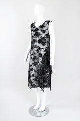 Recess Los Angeles Vintage Sheer Velvet Lamé Burnout Tank Dress