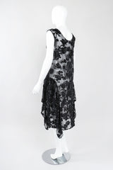 Recess Los Angeles Vintage Sheer Velvet Lamé Burnout Tank Dress