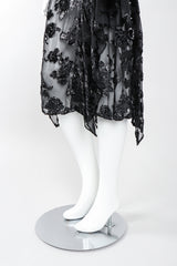 Recess Los Angeles Vintage Sheer Velvet Lamé Burnout Tank Dress