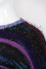 Recess Los Angeles Vintage Textured Knit Mohair Tinsel Boxy Crop Sweater 90s