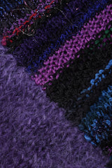 Recess Los Angeles Vintage Textured Knit Mohair Tinsel Boxy Crop Sweater 90s