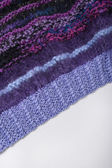 Recess Los Angeles Vintage Textured Knit Mohair Tinsel Boxy Crop Sweater 90s