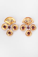 Recess Los Angeles Vintage Amethyst Crystal Chandelier Fan Drop Earrings