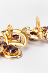 Recess Los Angeles Vintage Amethyst Crystal Chandelier Fan Drop Earrings