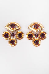 Recess Los Angeles Vintage Amethyst Crystal Chandelier Fan Drop Earrings