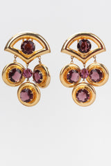 Recess Los Angeles Vintage Amethyst Crystal Chandelier Fan Drop Earrings