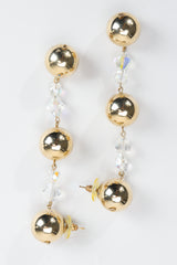 Vintage Long Ball & Crystal Drop Earrings at Recess Los Angeles