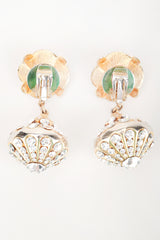 Recess Los Angeles Designer Consignment Resale Vintage Unsigned Art Nouveau Gold Crystal Blossom Drop Earring