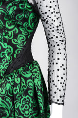 Recess Los Angeles Vintage No Label Geoffrey Beene Sheer Panel Satin Gown