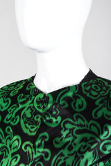 Recess Los Angeles Vintage No Label Geoffrey Beene Sheer Panel Satin Gown