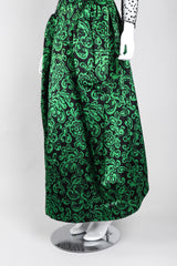 Recess Los Angeles Vintage No Label Geoffrey Beene Sheer Panel Satin Gown