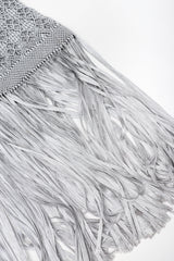 Recess Designer Consignment Vintage Knotted Macrame Fringe Top & Skirt Set Outfit Los Angeles Resale