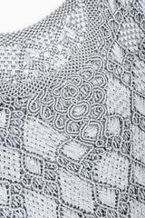 Recess Designer Consignment Vintage Knotted Macrame Fringe Top & Skirt Set Outfit Los Angeles Resale