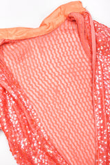 Recess Los Angeles Vintage 60s Sheer Iridescent Sequined High Neck Sheath Column Gown