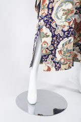 Recess Los Angeles Vintage Japanese Folk Print Silk Kimono Caftan