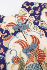 Recess Los Angeles Vintage Japanese Folk Print Silk Kimono Caftan