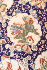 Recess Los Angeles Vintage Japanese Folk Print Silk Kimono Caftan