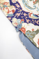 Recess Los Angeles Vintage Japanese Folk Print Silk Kimono Caftan