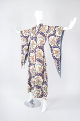 Recess Los Angeles Vintage Japanese Folk Print Silk Kimono Caftan