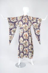 Recess Los Angeles Vintage Japanese Folk Print Silk Kimono Caftan