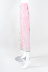 Recess Los Angeles Designer Consignment Vintage 1940s Chinese Su Embroidery Panel Pleat Skirt