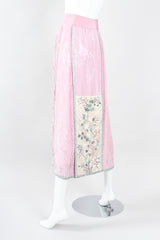 Recess Los Angeles Designer Consignment Vintage 1940s Chinese Su Embroidery Panel Pleat Skirt